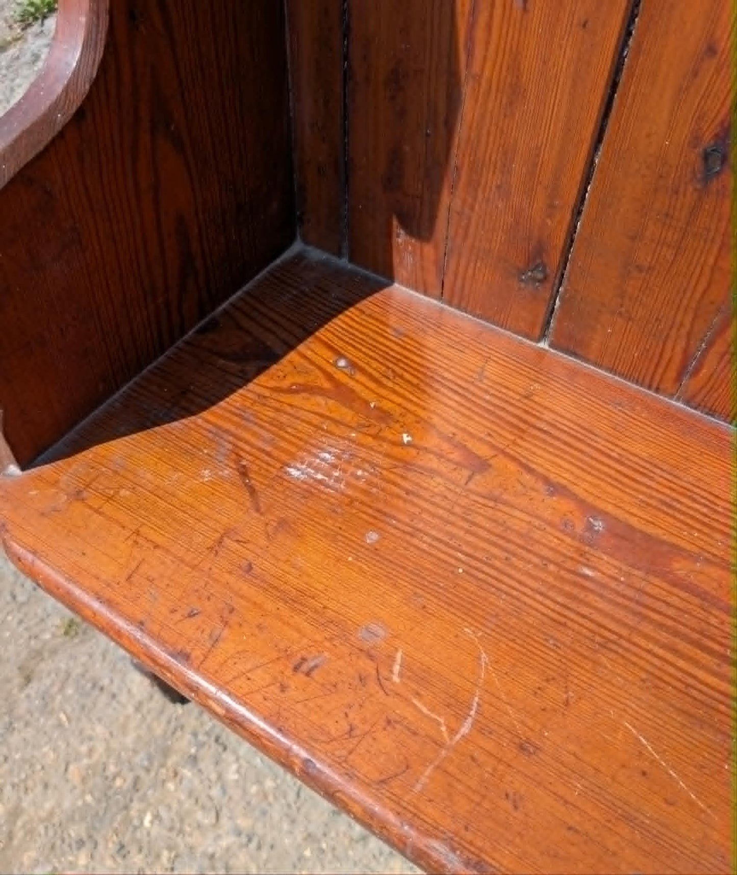 Long Wooden Church Bench / Pew