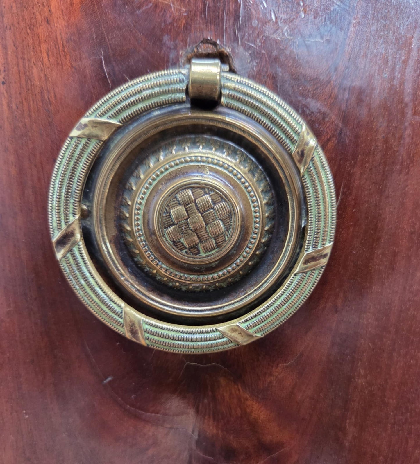 Antique Georgian Mahogany Sideboard with Brass Ring Handles