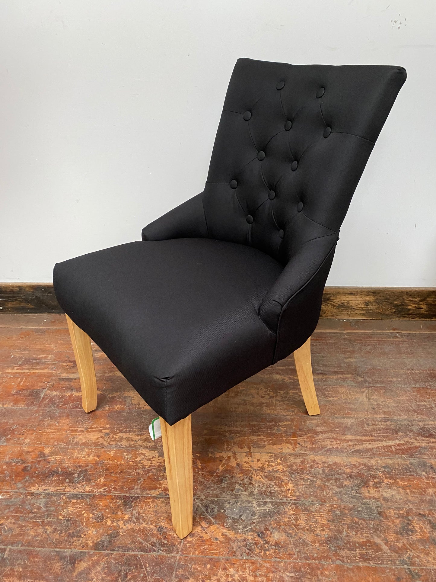 PAIR OF BLACK DINING CHAIRS (NEW)