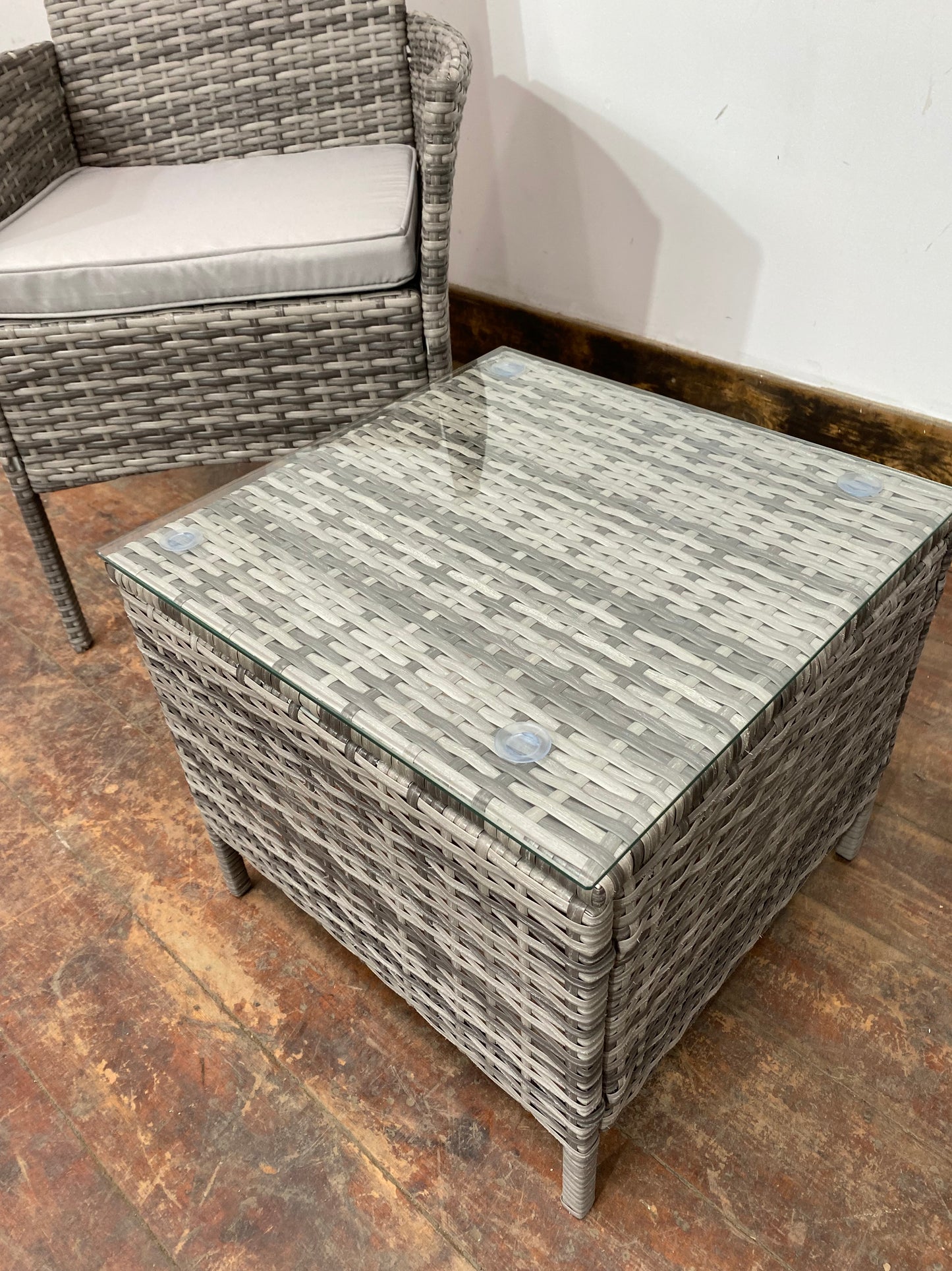Rattan armchair bistro set (new)