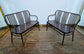 Pair of Dark Vintage Bentwood Benches