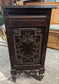 Small Ornate Dark Wood Cabinet / Vintage