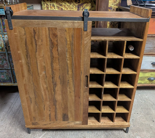 Wine Storage Unit / Sliding Rail Door / Home Bar / Man Cave