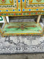 Hand Painted Floral Wooden Cabinet with Double Doors and Display Shelf
