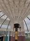 Handmade Bali Sun Parasol / White Macrame (Base not included)