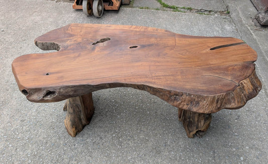 Large Root Wood Coffee Table / Live Edge