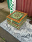 Colourful Hand Painted Wooden Storage Chest Coffee Table Floral Boho Style