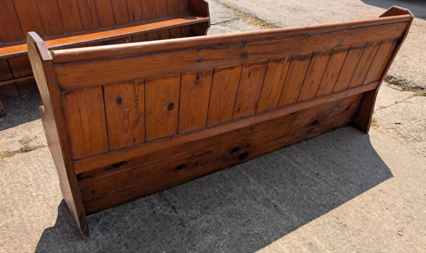 Long Wooden Church Bench / Pew