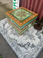 Colourful Painted Wooden Storage Chest Coffee Table with Side Handles