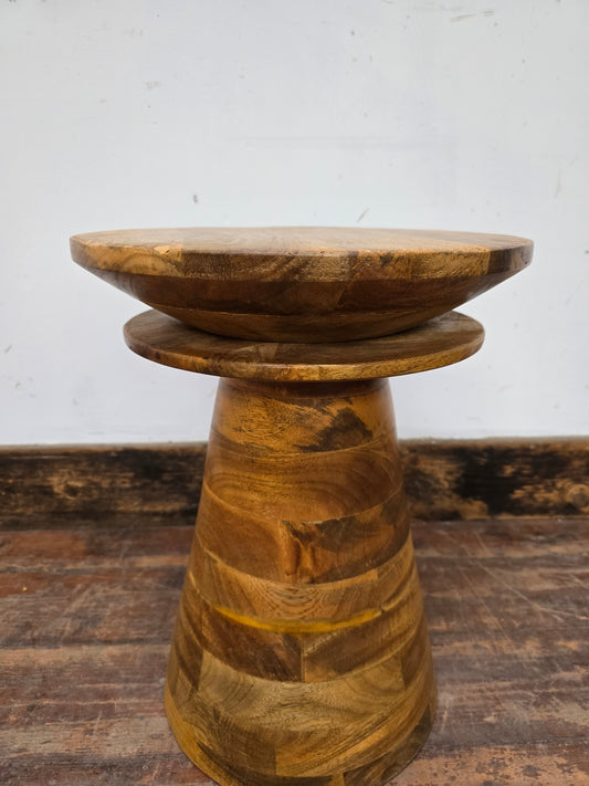Conocal mango wood side table