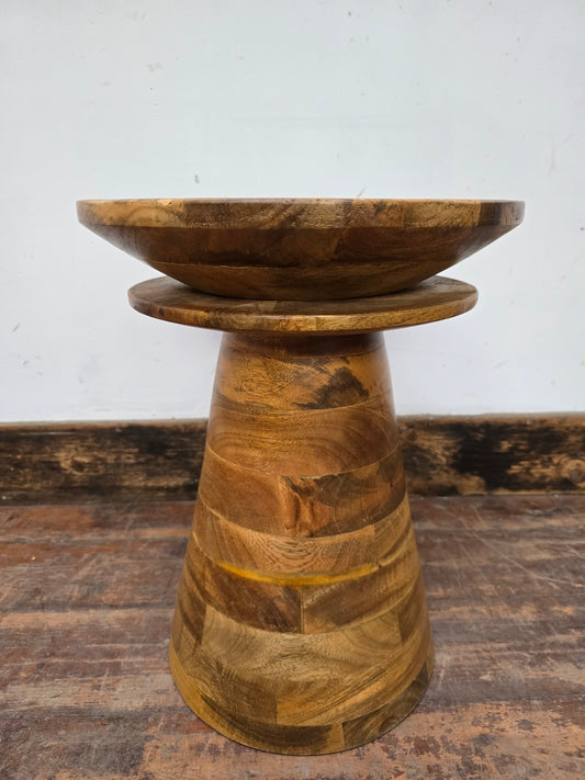 Conocal mango wood side table