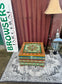 Colourful Painted Wooden Storage Chest Coffee Table with Side Handles