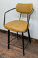Set of 7 gold-yellow faux-leather counter stools for cafe / pub / restaurant