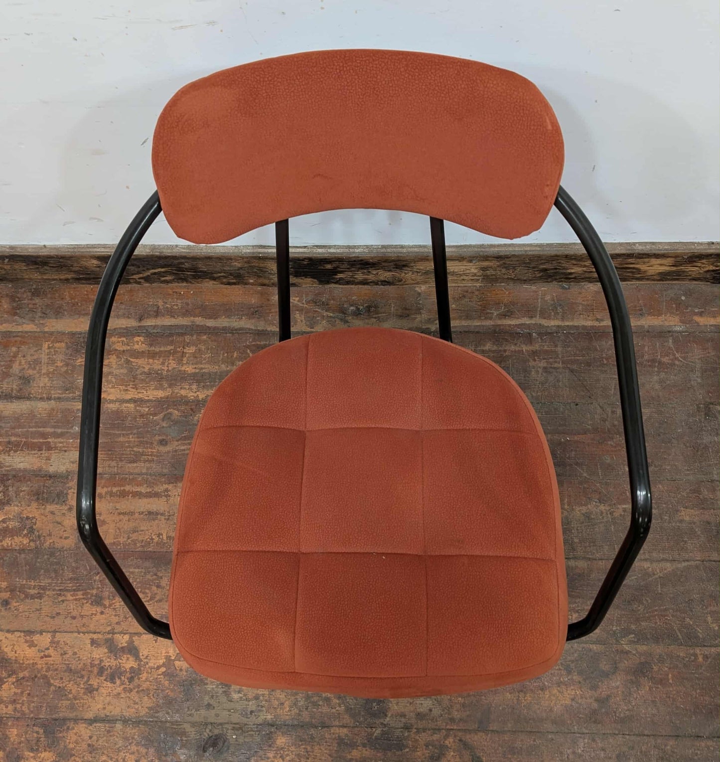 Set of 10 mixed colour faux-leather & fabric chairs for cafe / pub / restaurant
