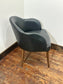 Set of 8 Black Leather Dining / Occasional Chairs Pub Restaurant Bar