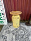Farm Fresh Milk Decorative Side Table with Wooden Top Rustic Farmhouse Style