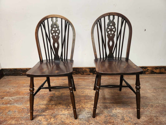 Six Wooden Spindle-back Chairs