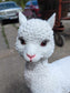 White Alpaca Resin Sculture for Outdoors