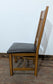 Set of Four Dining / Pub Chairs / Black Leather Seats