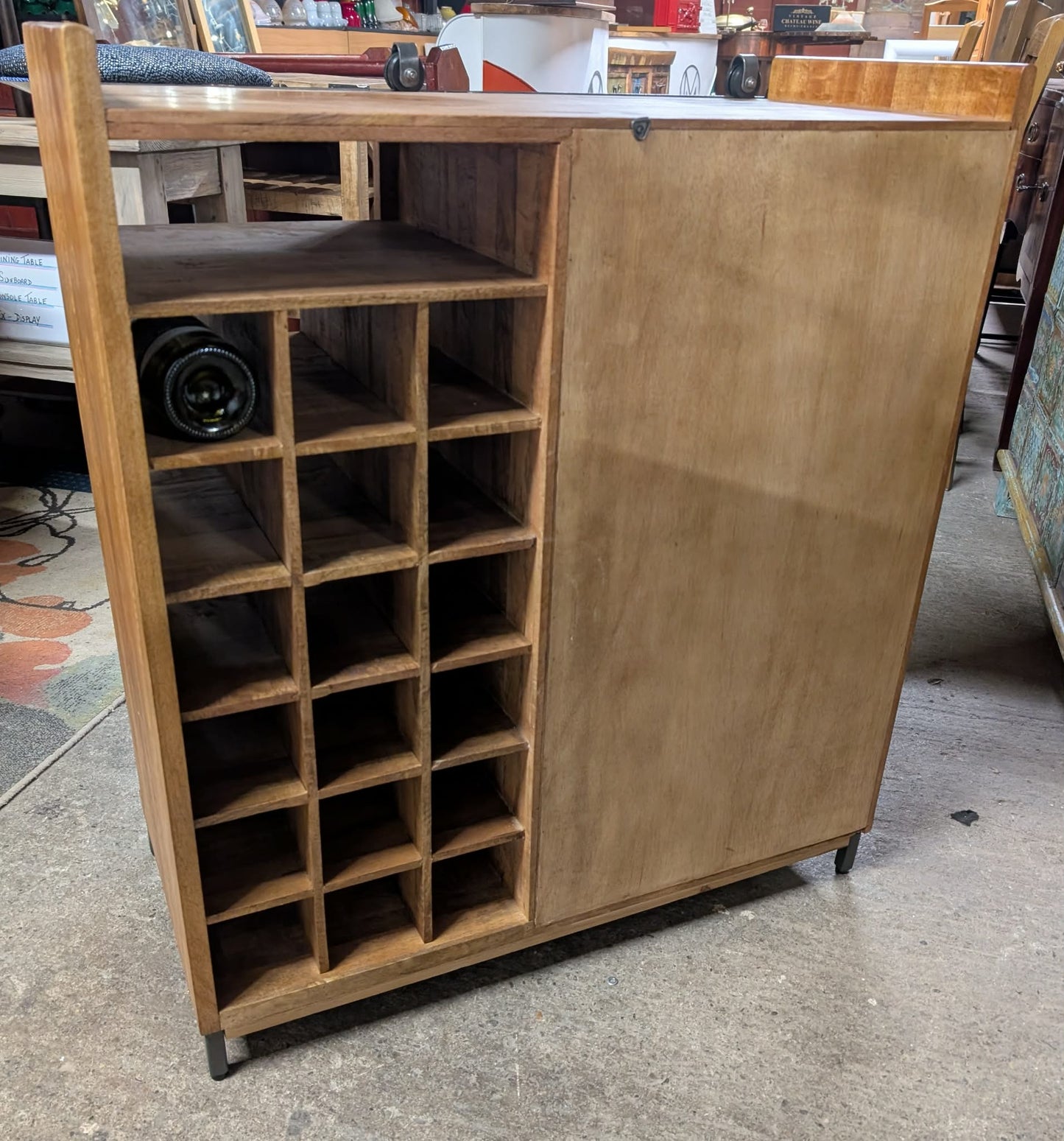 Wine Storage Unit / Sliding Rail Door / Home Bar / Man Cave