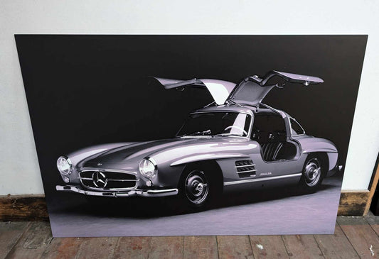 Classic Mercedes Glass Wall Hanging