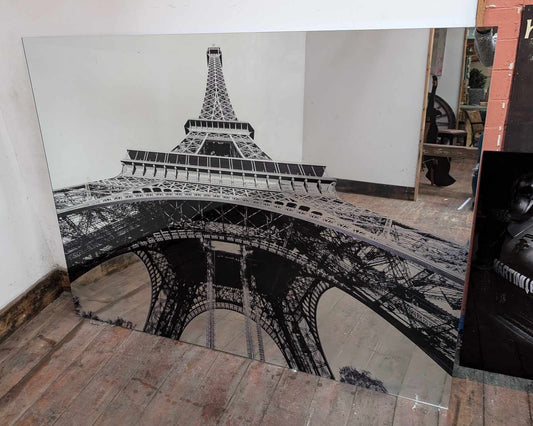 Large Eiffel Tower Mirror Glass Wall Hanging