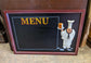Restaurant Menu Chalk Board with Wood Carved Art - Multiple Designs