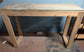 Glass Top Wooden Console Table with Impact Design