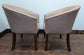 Pair of Beige Polyester Tub Chairs - Reupholstered