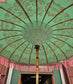 Handmade Bali Sun Parasol - Mint Green with Candy Pink Fringe (Base not included)