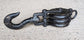 Vintage Cast Iron 20" Pulley Block and Hook / Triple Sheave / Industrial
