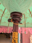 Handmade Bali Sun Parasol - Mint Green with Candy Pink Fringe (Base not included)
