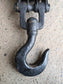 Vintage Cast Iron 20" Pulley Block and Hook / Triple Sheave / Industrial