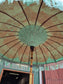 Handmade Bali Sun Parasol - Mint Green and Gold (Base not included)