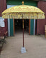 Handmade Bali Sun Parasol - Lemon Yellow and Gold (Base not included)