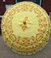 Handmade Bali Sun Parasol - Lemon Yellow and Gold (Base not included)
