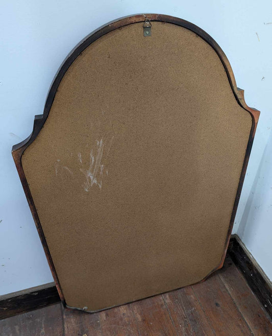 Medium Wall Arch Mirror with Dark Wood Frame