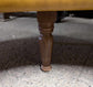 Large Circular Booth Seating in Mustard Yellow with Wooden Legs