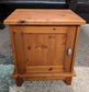 Small Wooden Bedside Table / Cabinet with Metal Handle