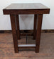 Large Solid Wood Square Poseur Table with Thick Top and Legs