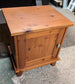 Small Wooden Bedside Table / Cabinet with Metal Handle