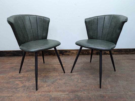 Pair of Forest Green Shelby Dining Chairs