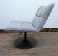 Low Plush Swivel Chair in Grey