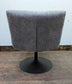 Low Plush Swivel Chair in Grey