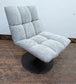 Low Plush Swivel Chair in Grey