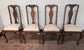 Set of Four Cream Upholstered High Back Dining Chairs
