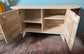 Scandi Style Light Wood Cabinet with Side Shelves