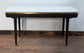 Scandi Style Black Console Table with White Marble Top, Gold Border and Storage Space