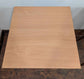 Pair of Tall Skinny Poseur Tables with Square Wood Tops and Copper Metal Bases