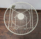 Metal Patio Table and Two Chairs with Simple Spoked Design